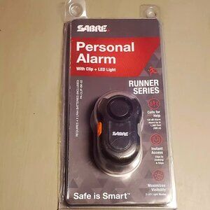 SABRE Personal Alarm Clip LED Light 120db Alarm Weatherproof Runner Series NIP